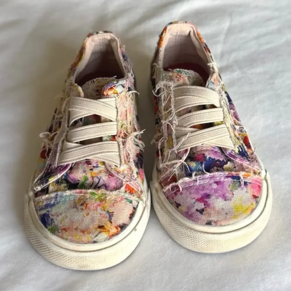 Girls Blowfish Floral Slip-on Shoes Size 6.5-7